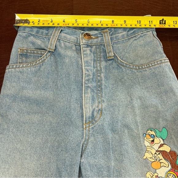 Vintage Mickey Unlimited By Jerry Leigh Jeans Size 12 Seven Dwarfs Graphic - Picture 7 of 10